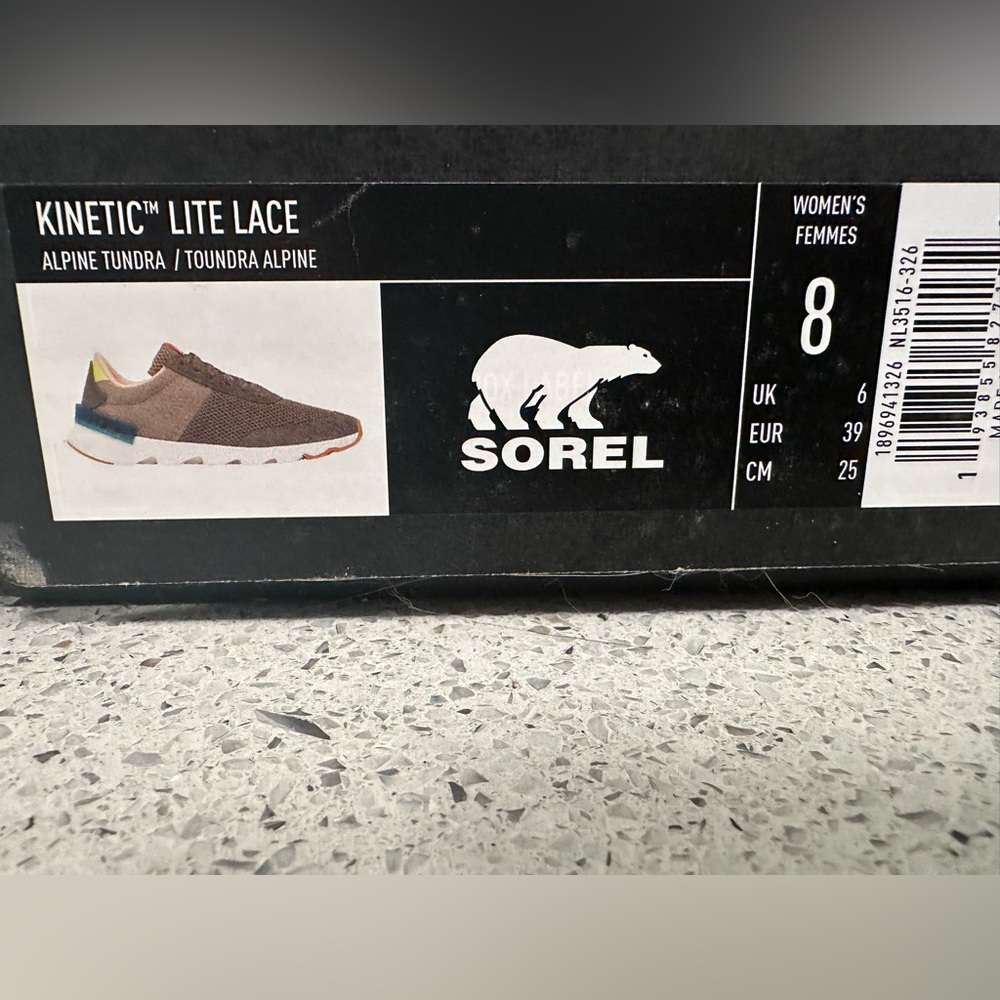 Sorel Kinetic Lite Green Pink Sneakers 8 - Picture 12 of 14